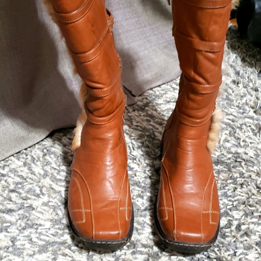 Leather and Fur Boots